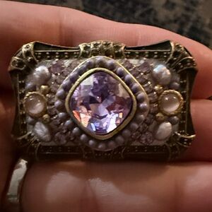 Elegant Michal Golan Vintage Gemstone Brooch